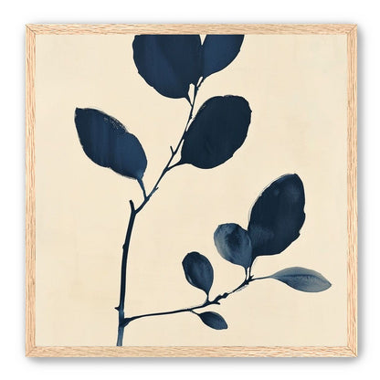 Ink leaves on bare stem