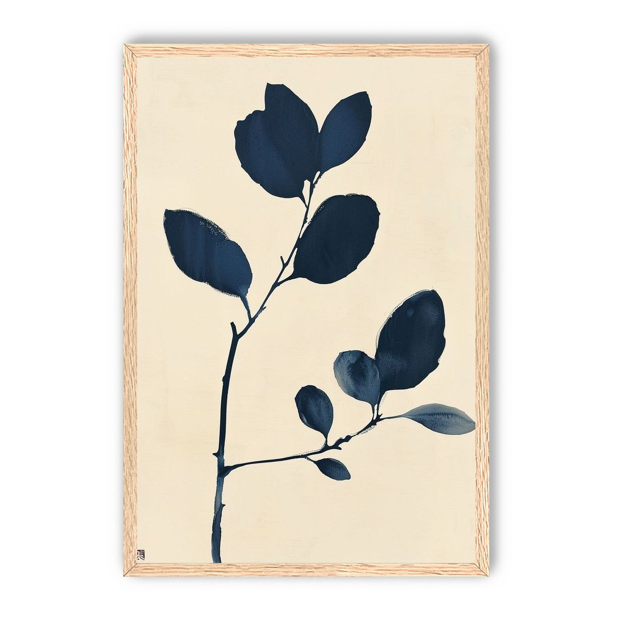 Ink leaves on bare stem