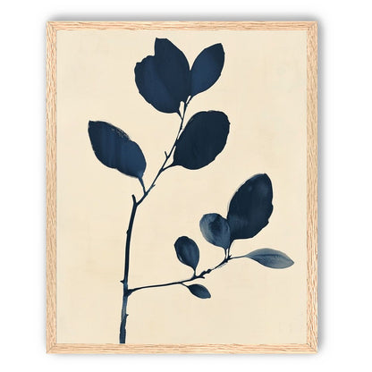 Ink leaves on bare stem