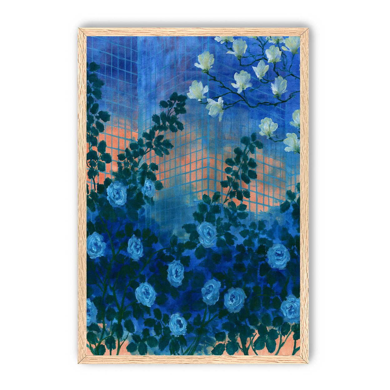 Roses climbing the grid