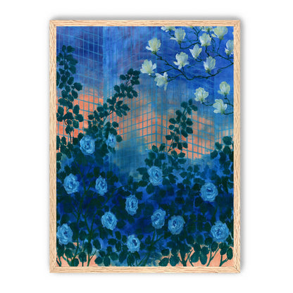 Roses climbing the grid