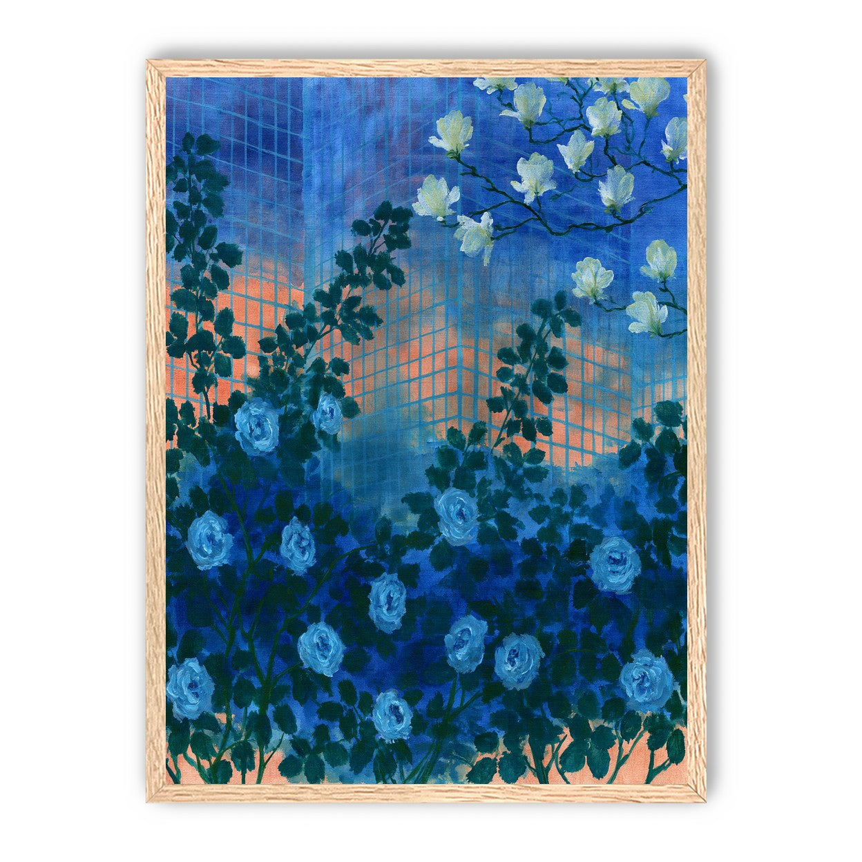 Roses climbing the grid