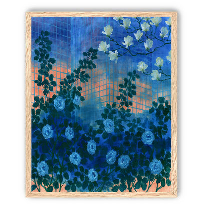 Roses climbing the grid