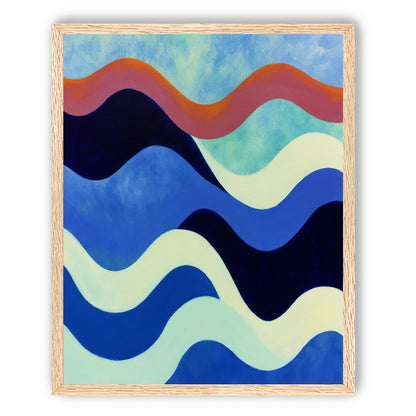 Rust red over deep blue
