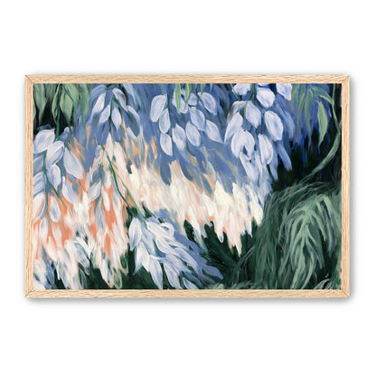 White blossoms in blue shade