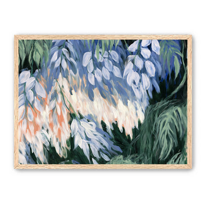 White blossoms in blue shade