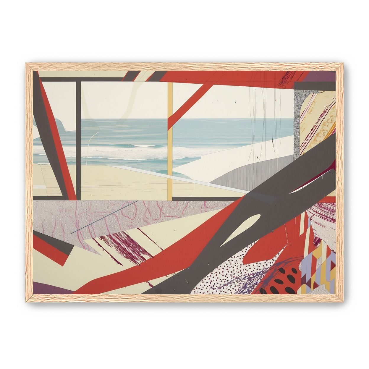 Beach horizon within angled bands