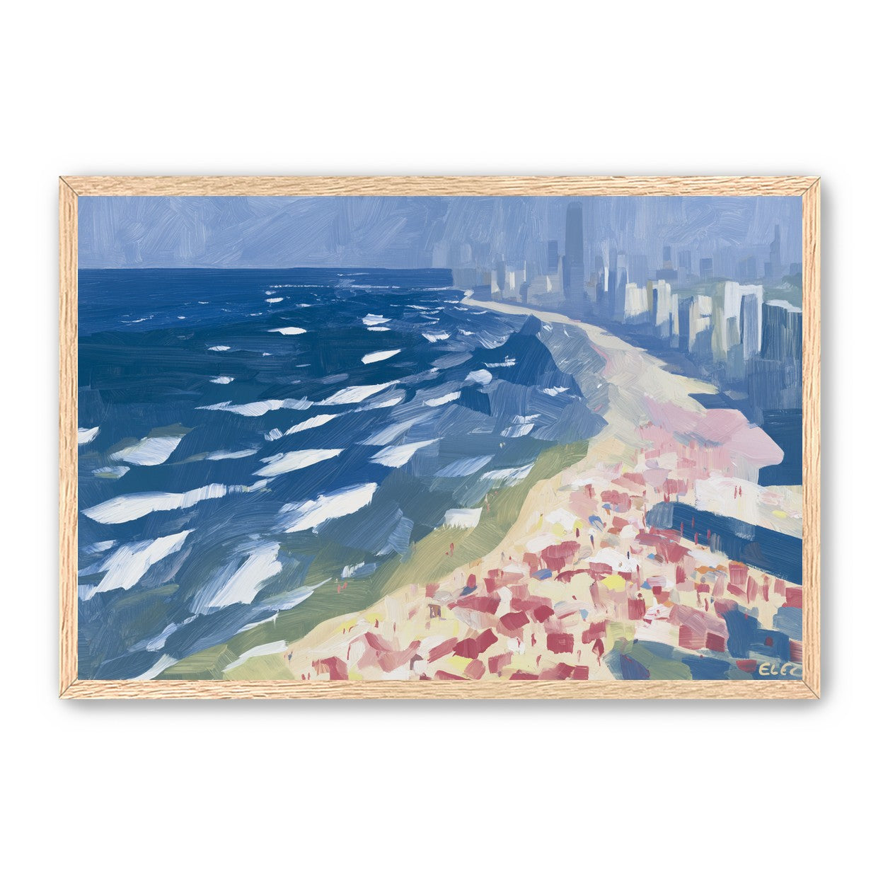 City towers above the surf