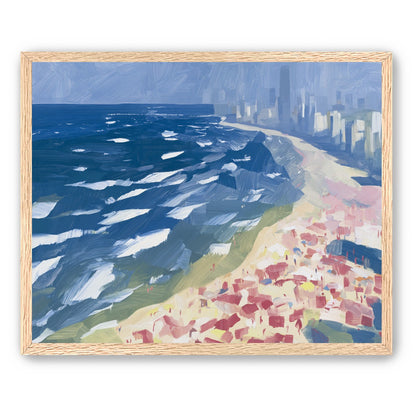 City towers above the surf