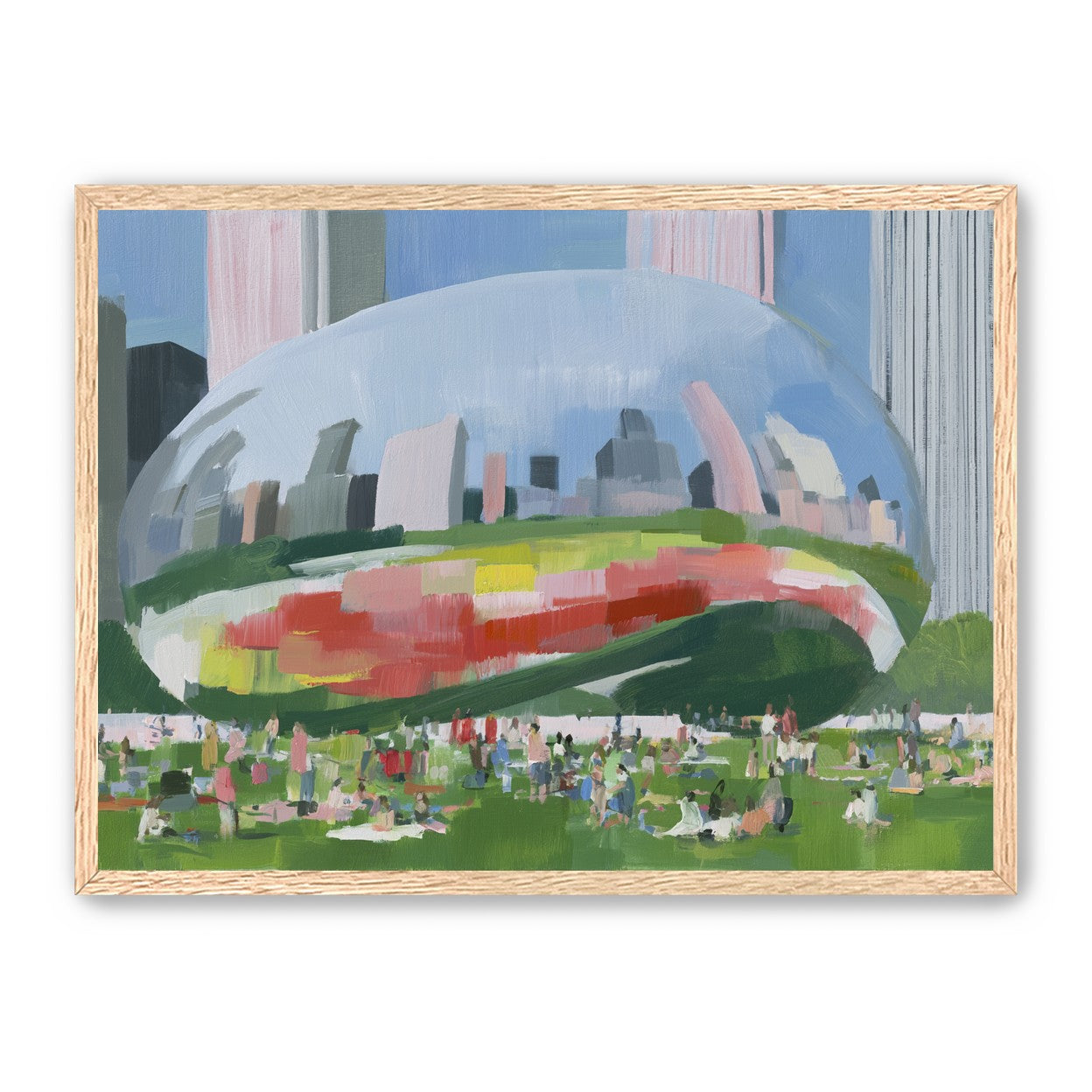 Picnic under the mirrored dome