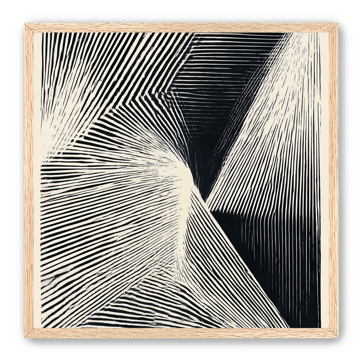 Where the lines break inward
