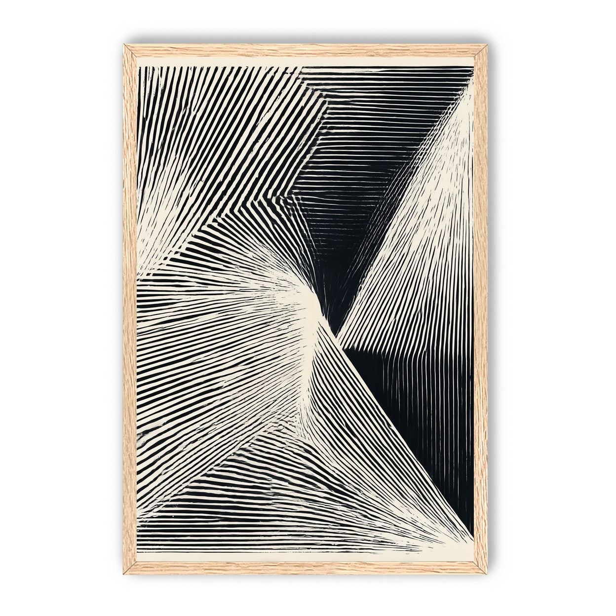 Where the lines break inward