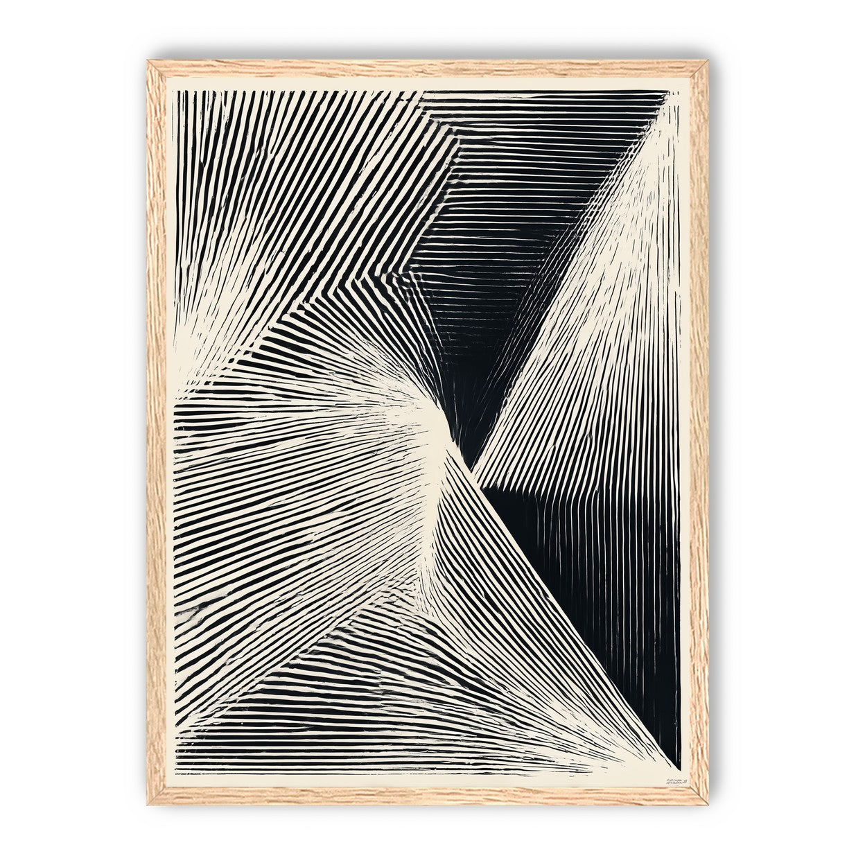 Where the lines break inward
