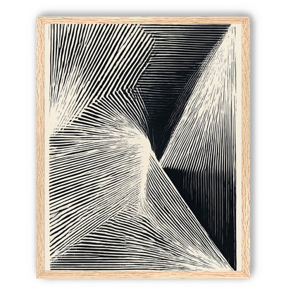Where the lines break inward