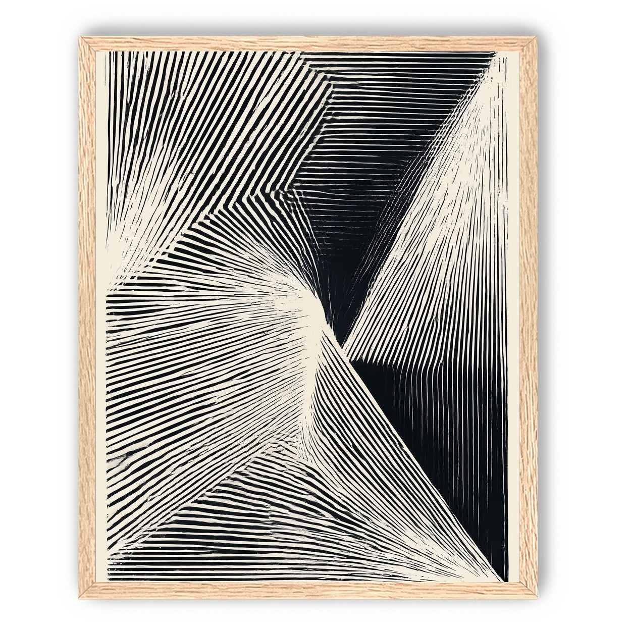 Where the lines break inward
