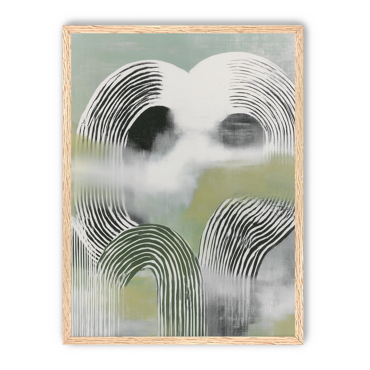 Black arcs in green haze