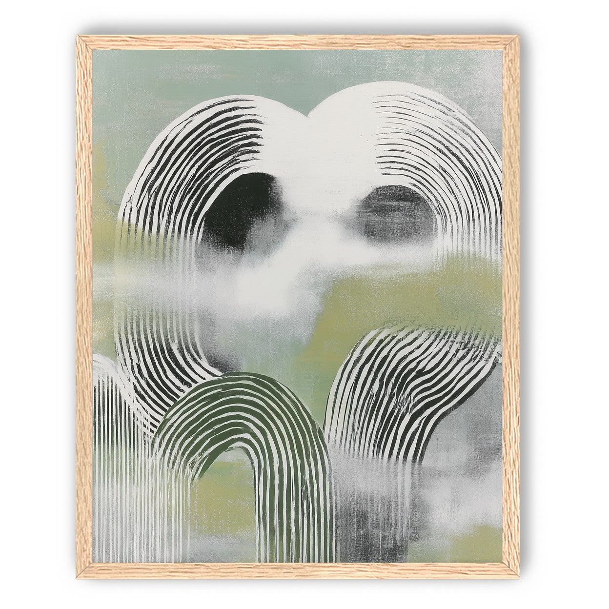 Black arcs in green haze