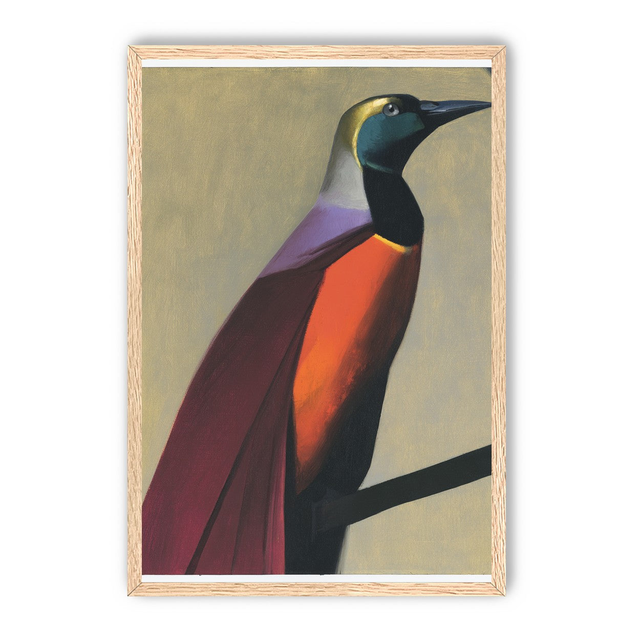 Bright bird on a branch