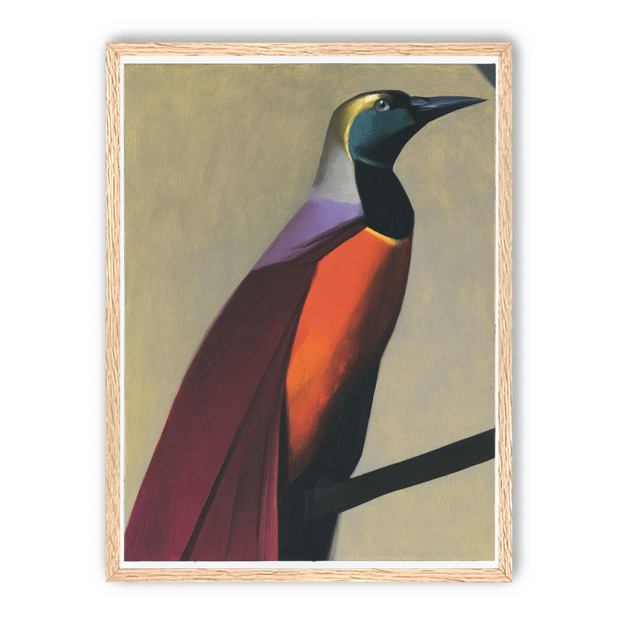 Bright bird on a branch