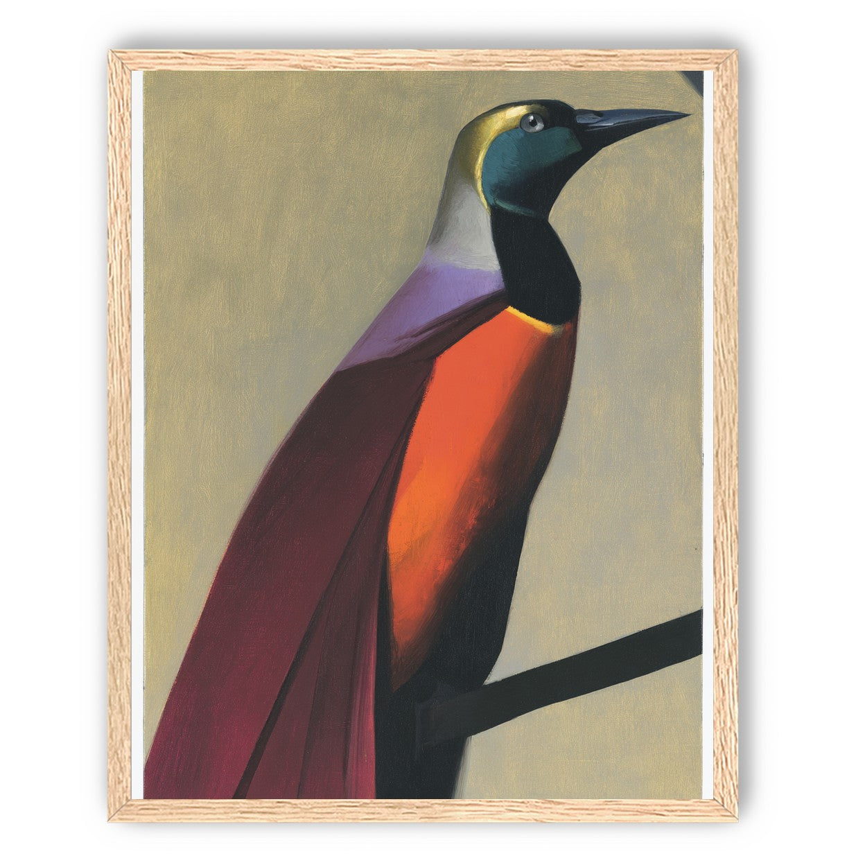 Bright bird on a branch