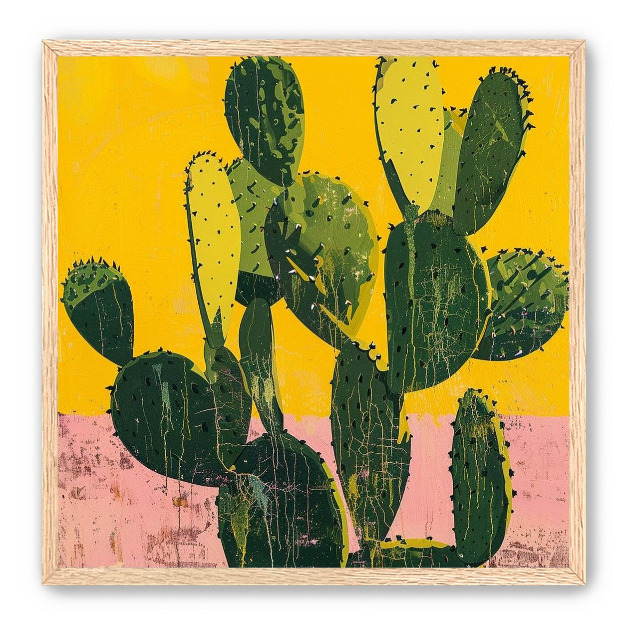 Green pads in yellow sky