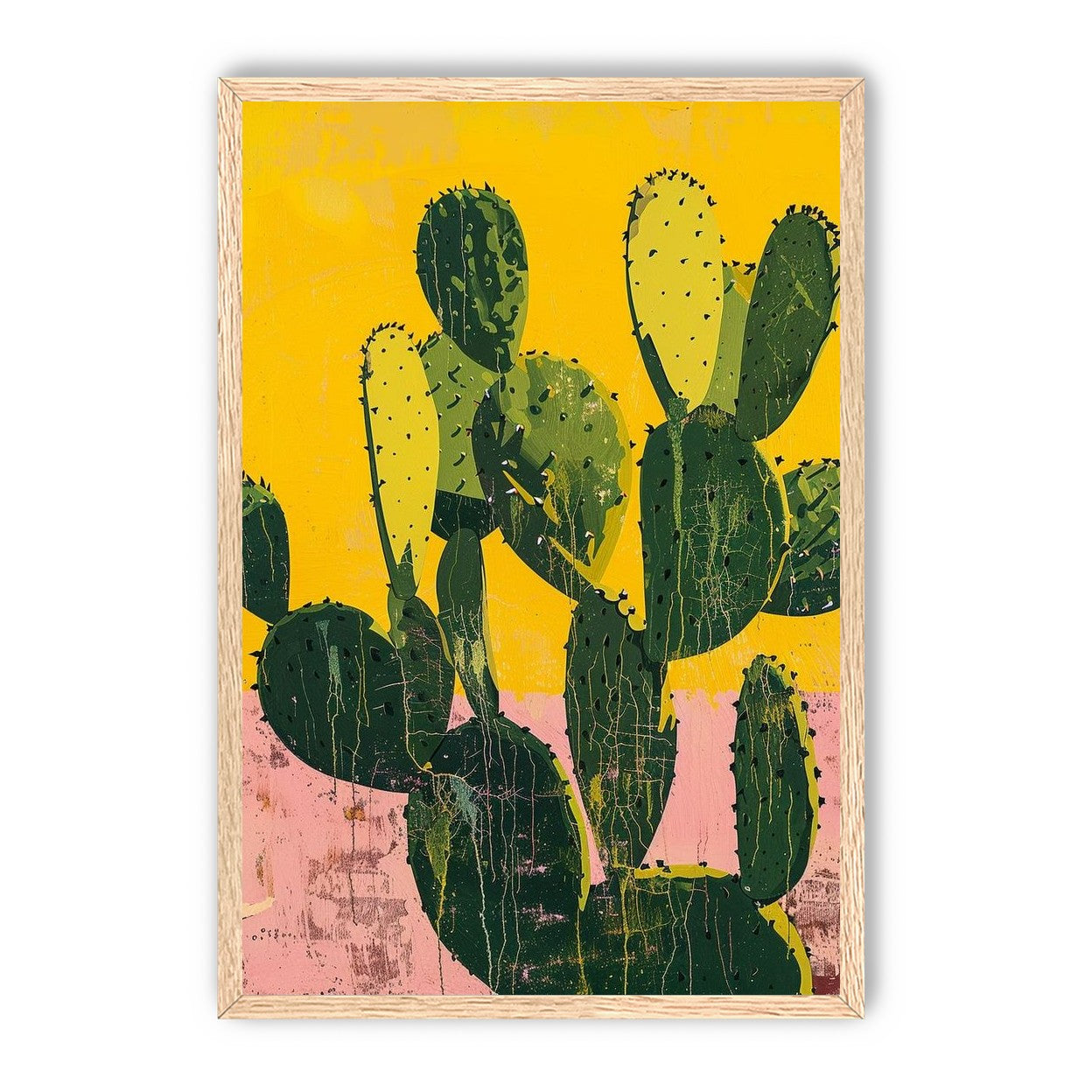 Green pads in yellow sky