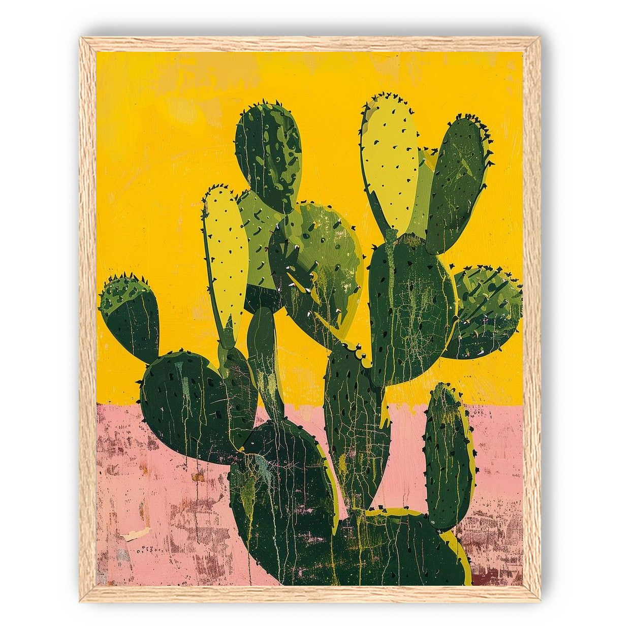 Green pads in yellow sky
