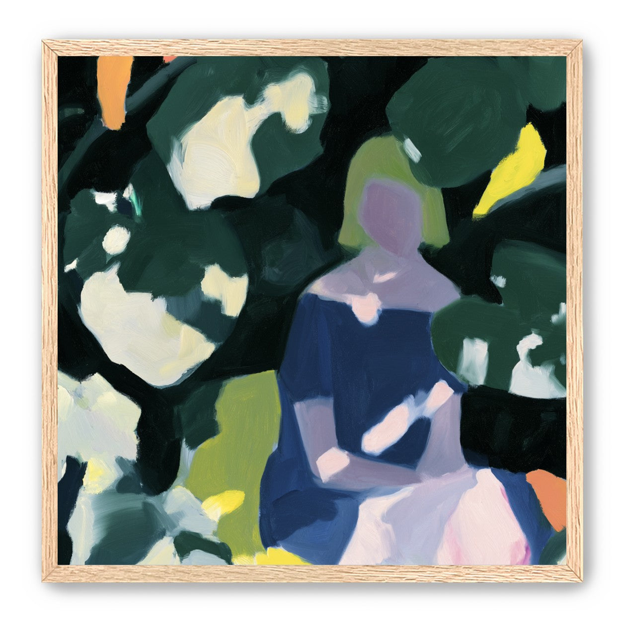 Figure in garden shadows