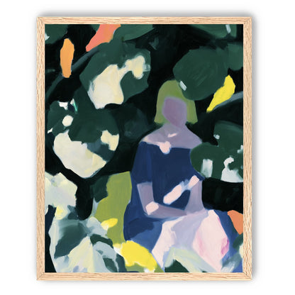 Figure in garden shadows
