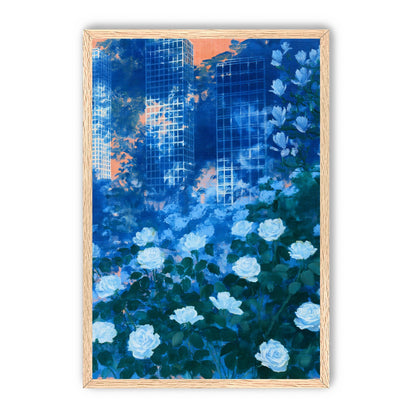 White roses before the towers