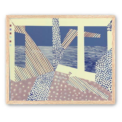 Stripes cut through dots