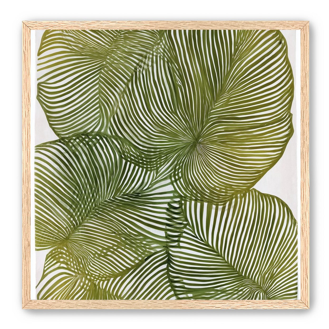 Palm leaves pressed together