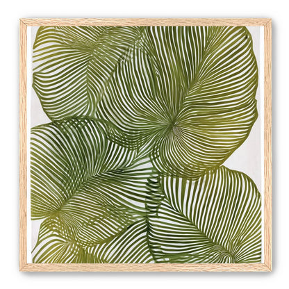 Palm leaves pressed together