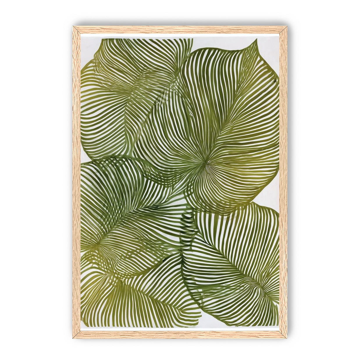 Palm leaves pressed together