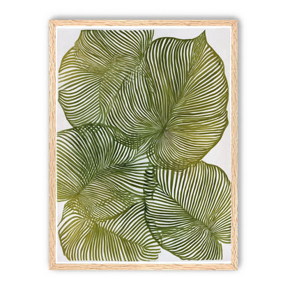 Palm leaves pressed together