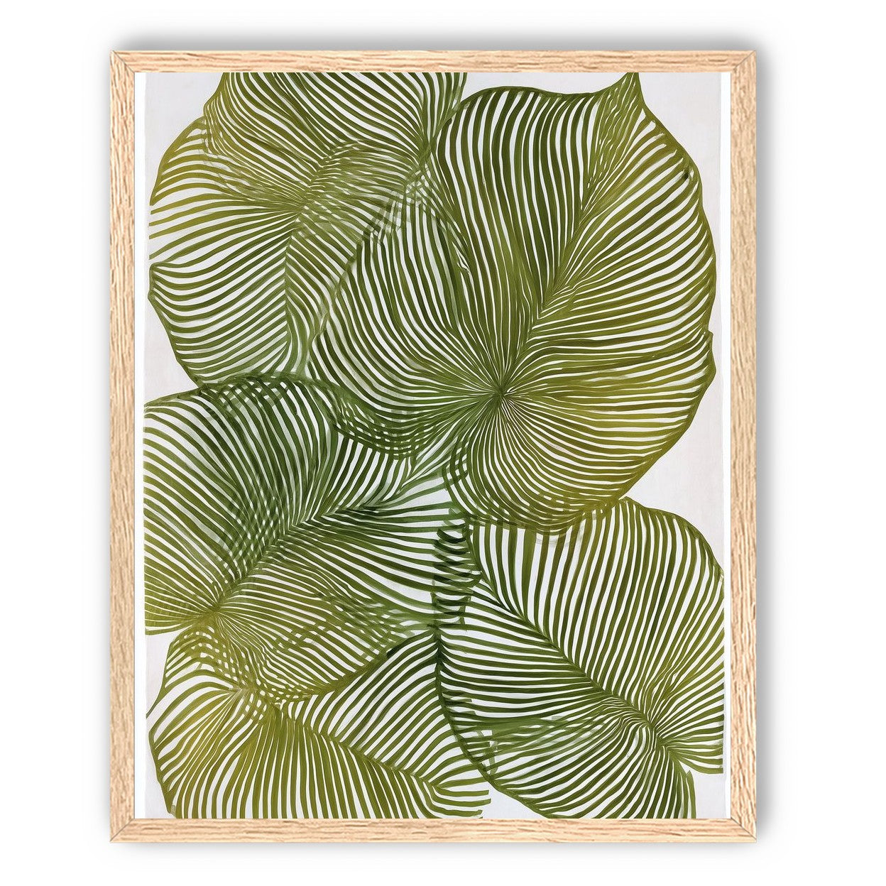 Palm leaves pressed together