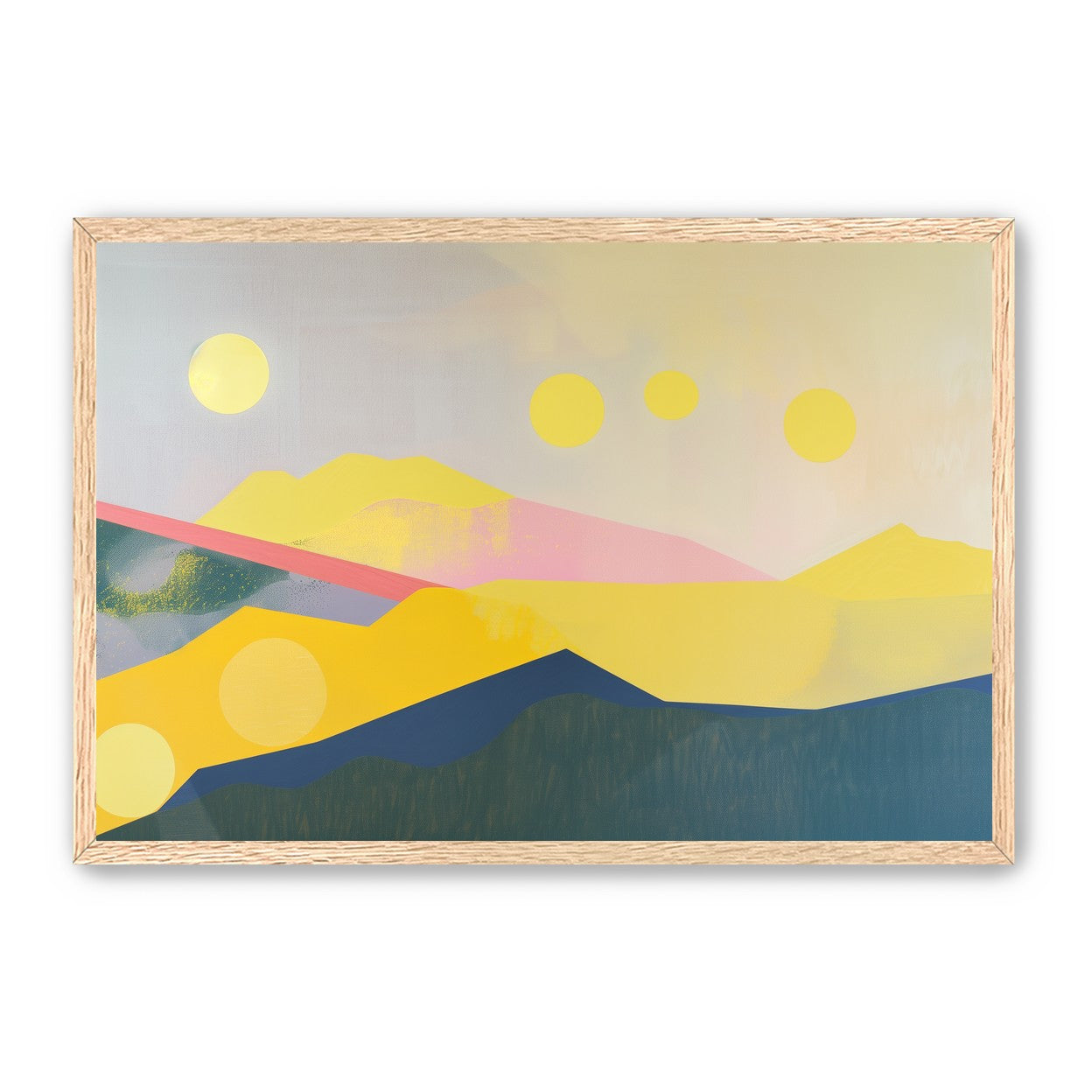 Many suns above the hills