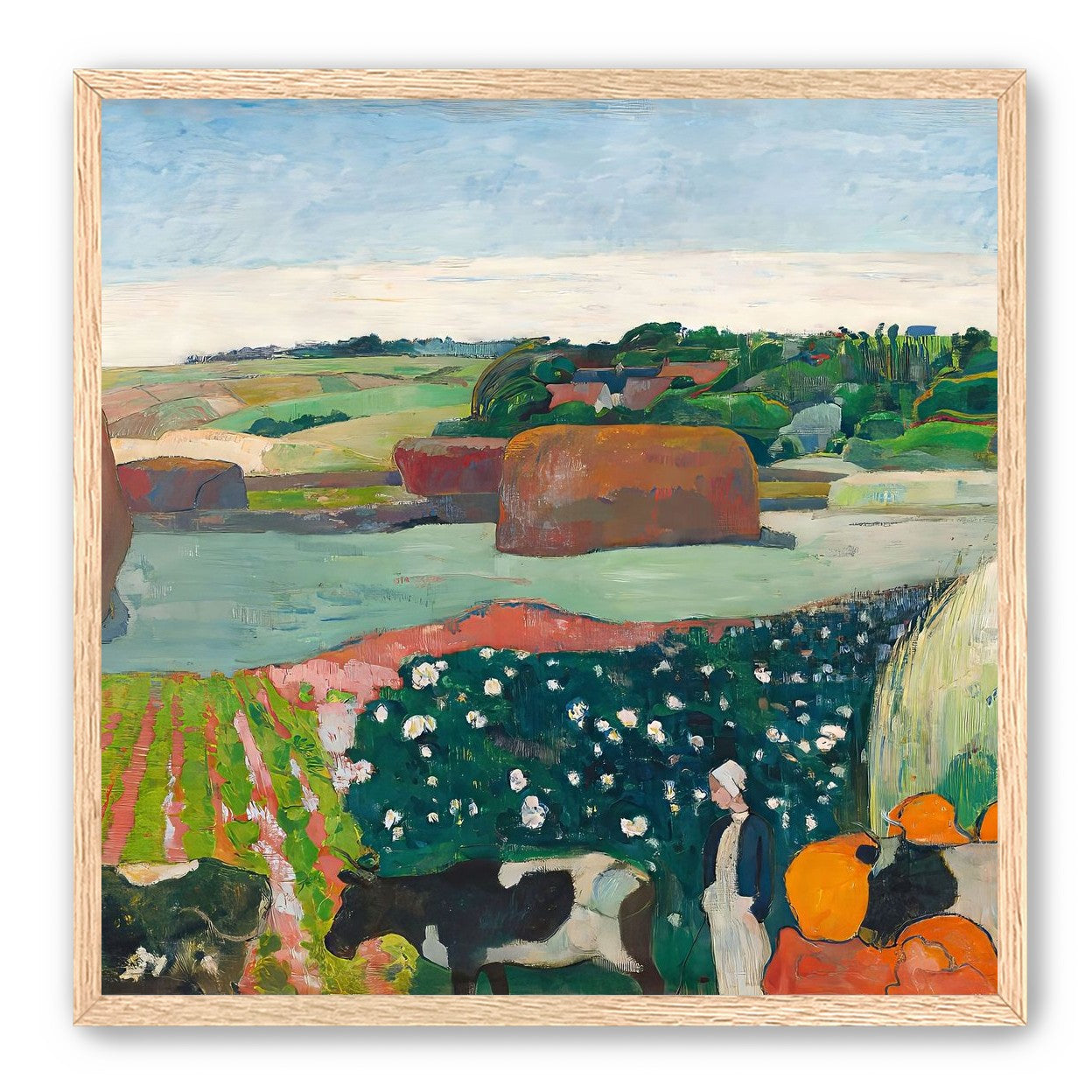 Haystacks in Brittany by Gauguin