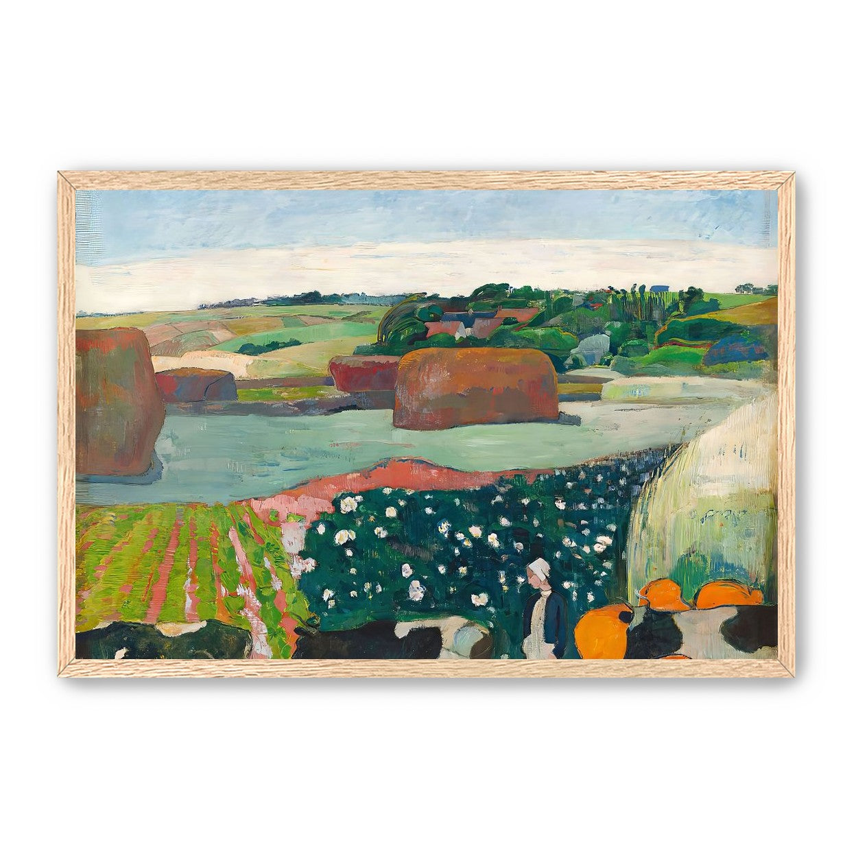 Haystacks in Brittany by Gauguin