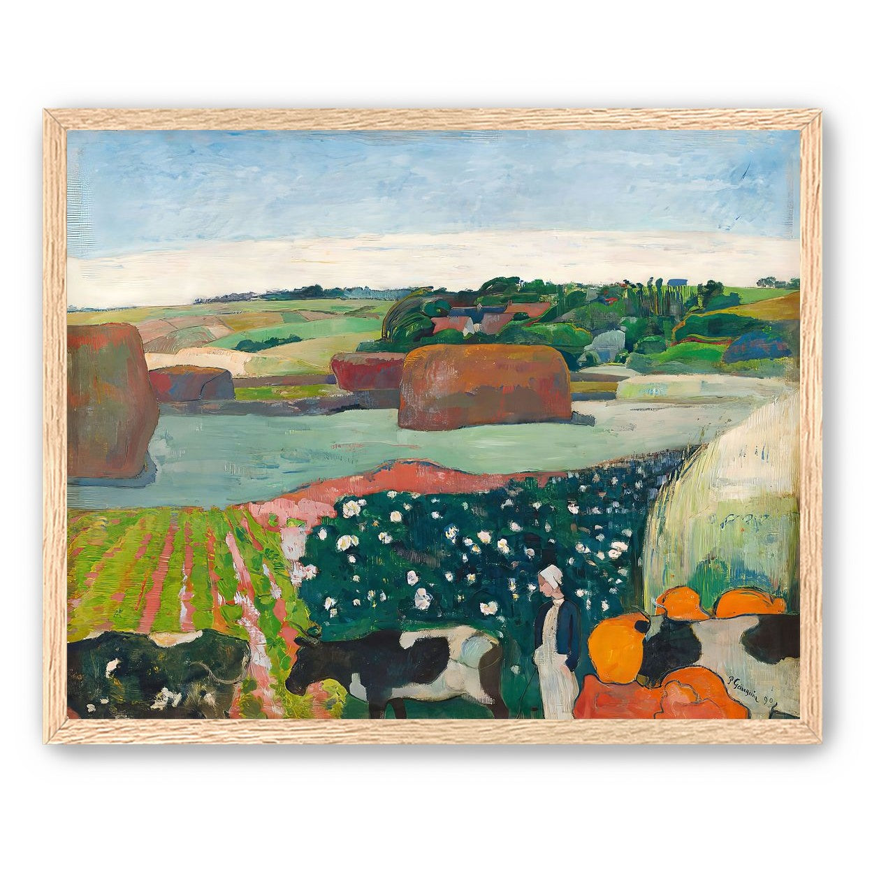Haystacks in Brittany by Gauguin