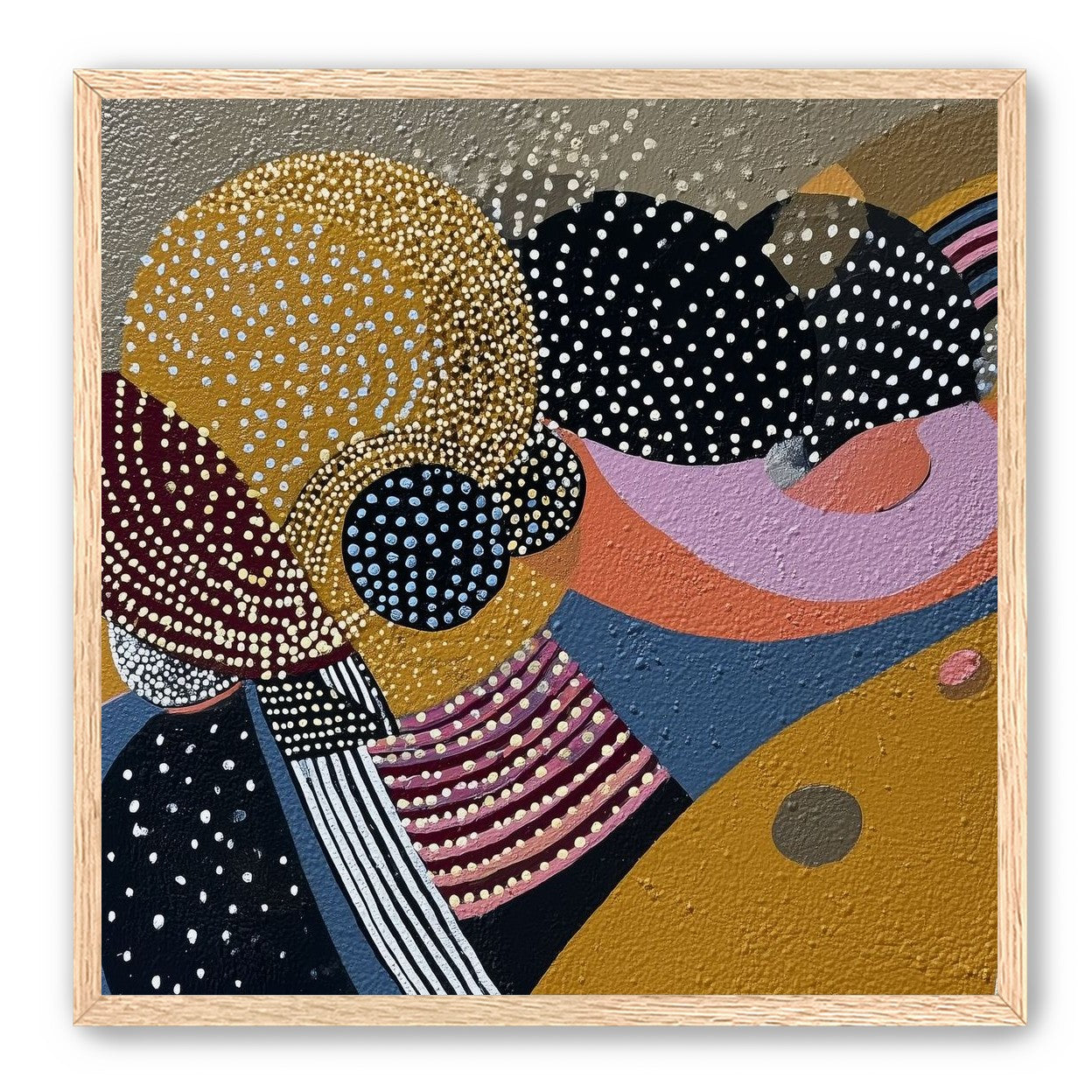 Overlapping Dotted Shapes