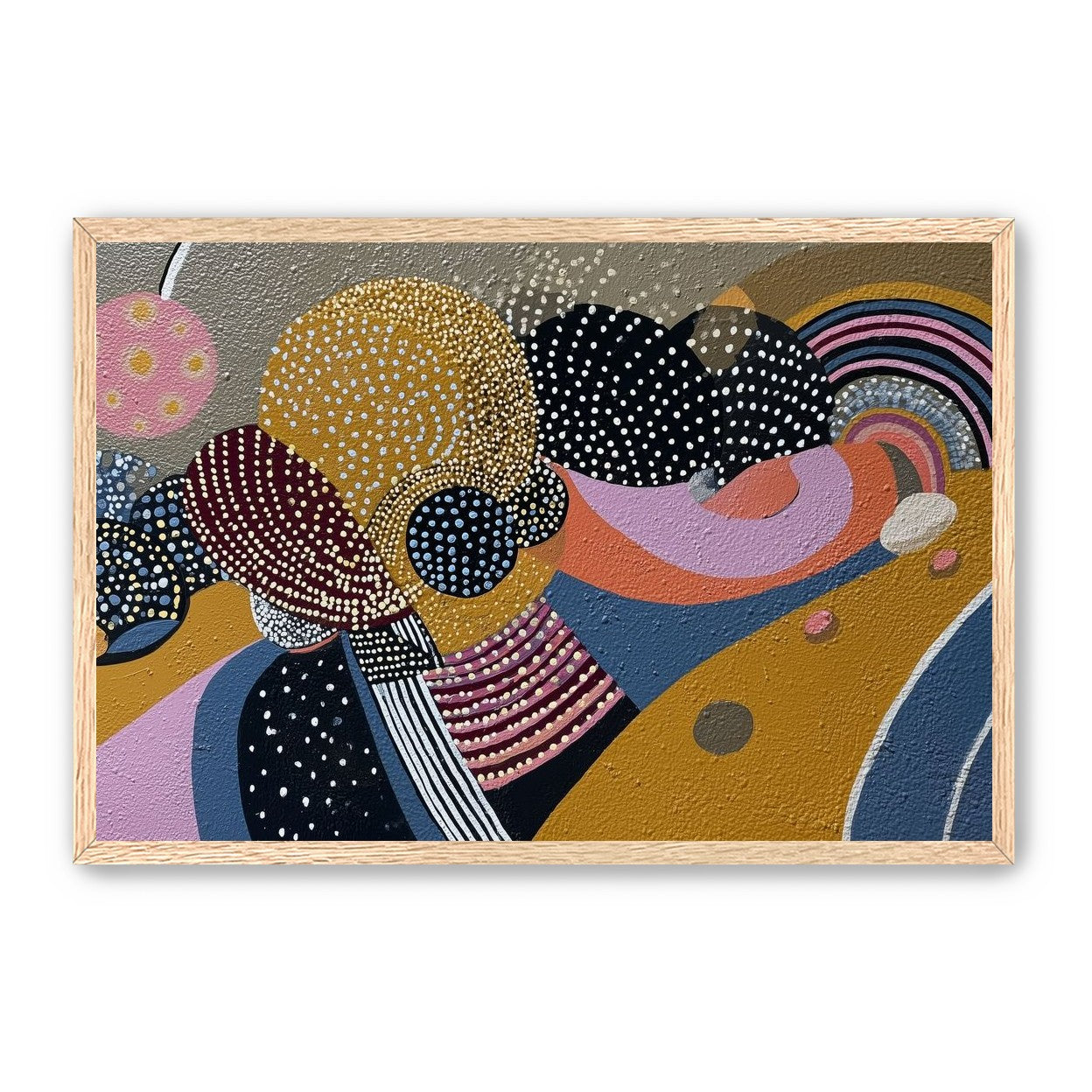 Overlapping Dotted Shapes