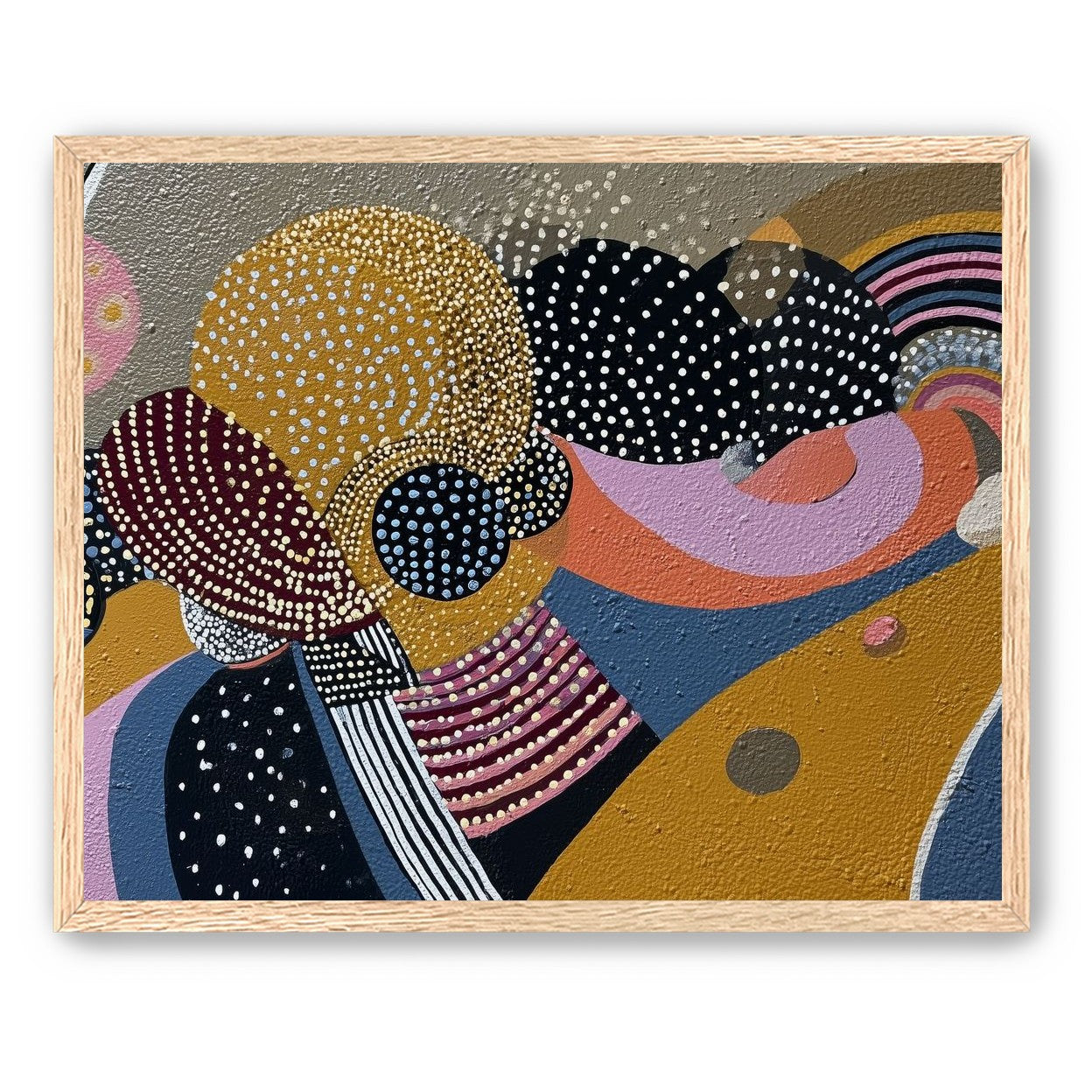 Overlapping Dotted Shapes