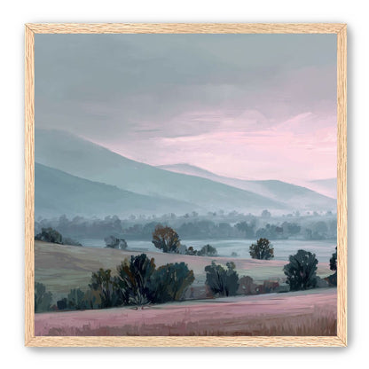 Low Hills Fading into Mist