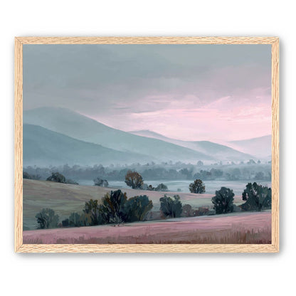 Low Hills Fading into Mist