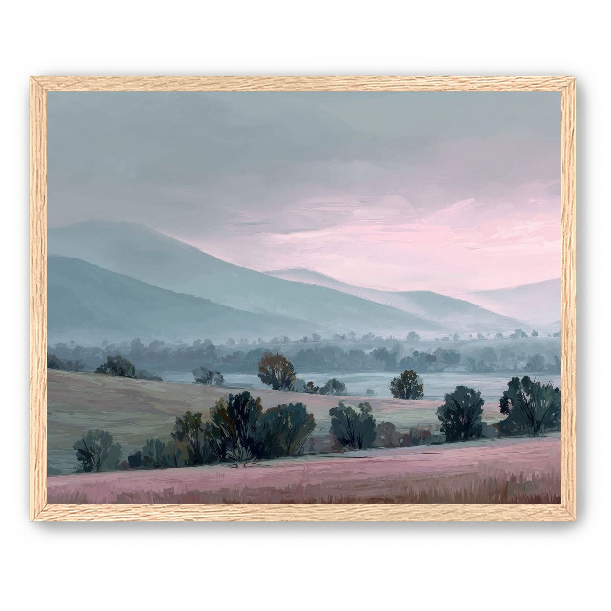 Low Hills Fading into Mist