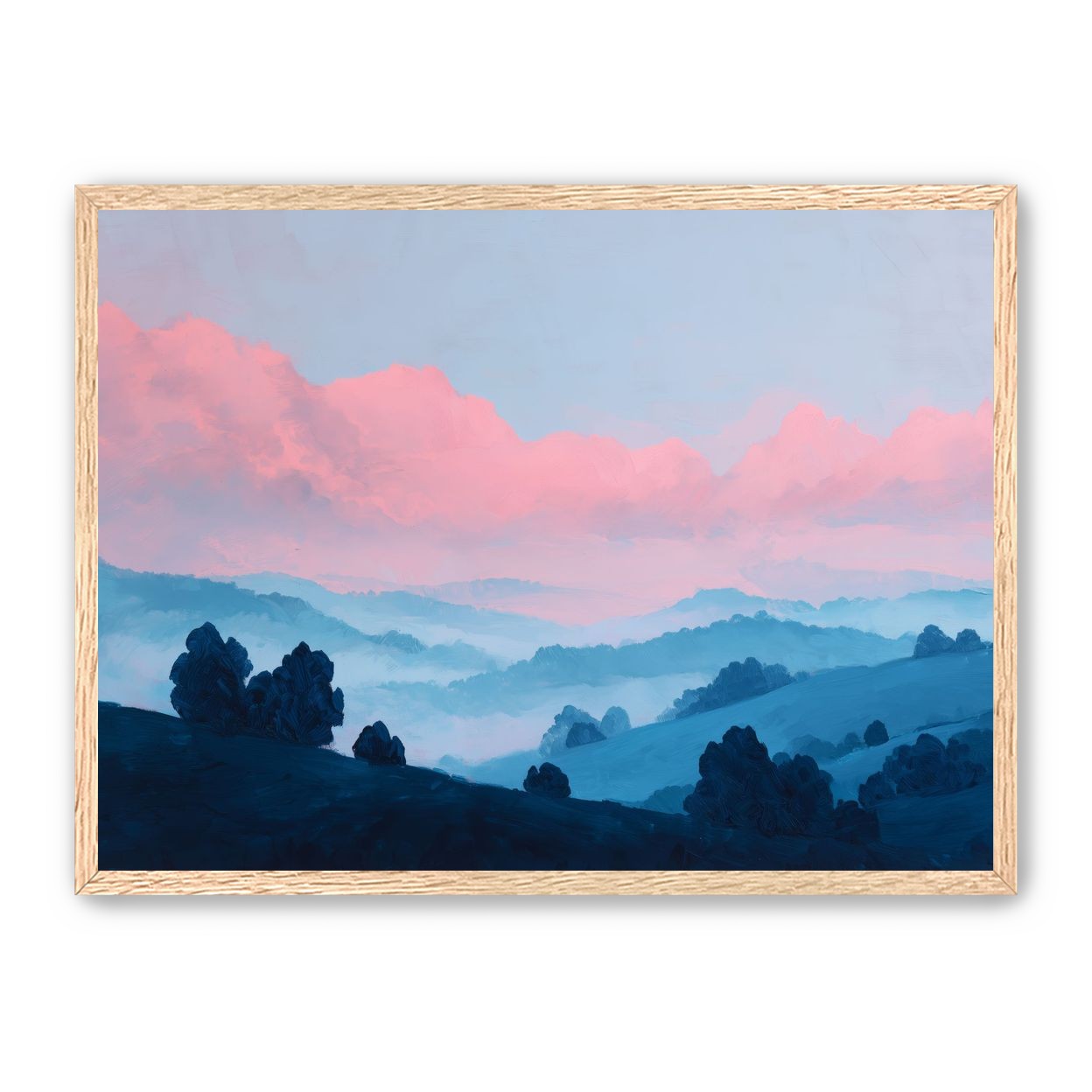 Pink Cloud Band Over Blue Ridges