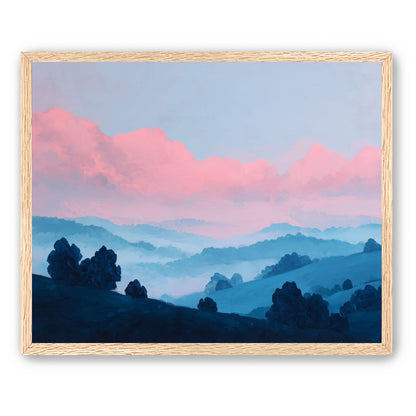 Pink Cloud Band Over Blue Ridges