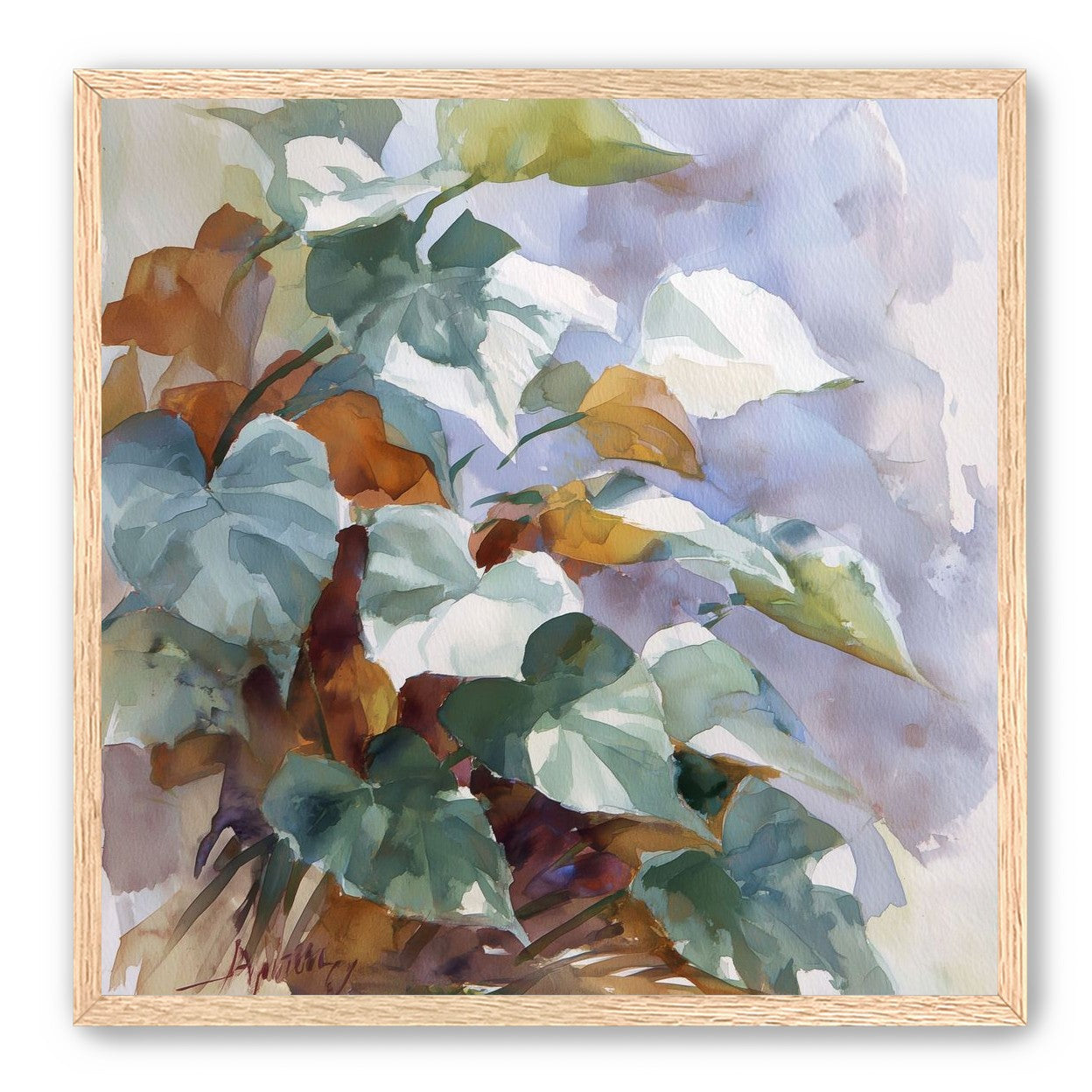 Garden Leaves After Rain
