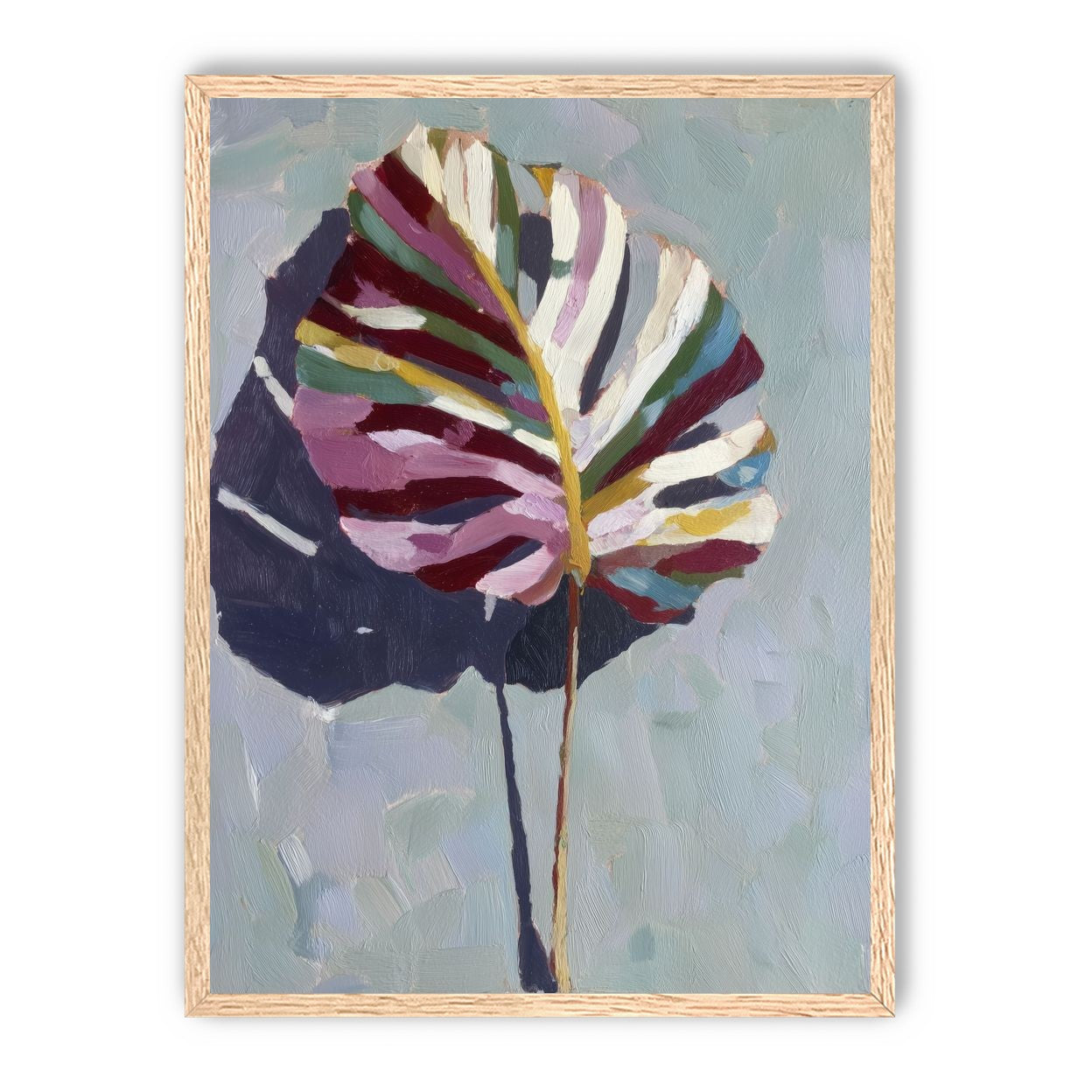 Leaf with Multicolored Veins
